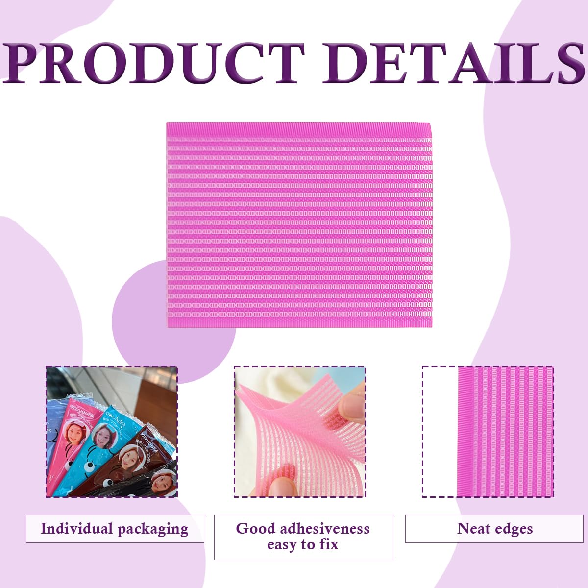 10 Pieces Colorful Magic Bangs Hair Sticker Square Nylon Hair Paste Pad Hair Fringe Fixed Clip Hairpin Care Tool for Makeup Accessories (Color Random Beauty & Personal Care QUUPY