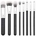 Moda Studio Backstage Pass 8pc Makeup Brush Kit - Complete Face & Eye Brush Set with Travel Pouch Beauty & Personal Care MODA