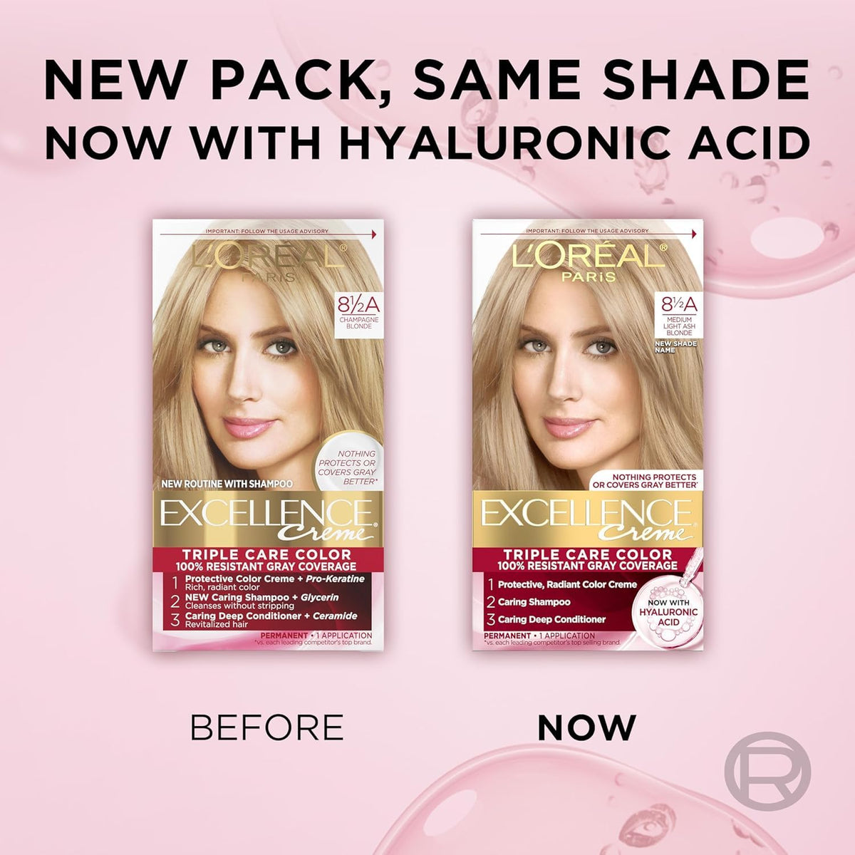 L'Oreal Paris Excellence Créme Permanent Hair Color, Champagne Blonde [8.5A] 1 ea ( Packs of 7)