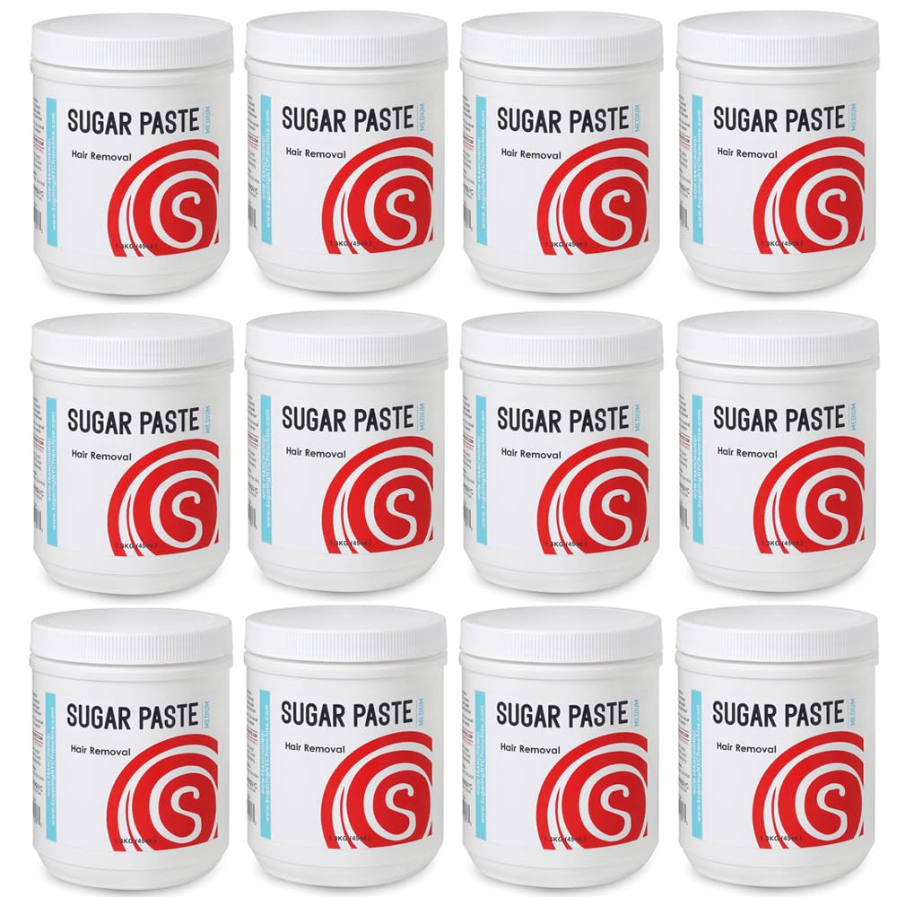 [MEDIUM] Sugaring NYC Wholesale Sugaring Paste Package of 12 Medium, 45oz Jars Beauty and Personal Care Sugaring NYC