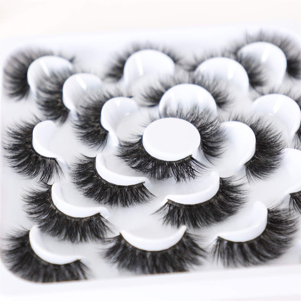 Newcally Lashes 3D Fake Eyelashes 18MM Dramatic Faux Mink Eyelashes Pack 10 Pairs Thick Long Volume False Eye Lashes Beauty & Personal Care Newcally