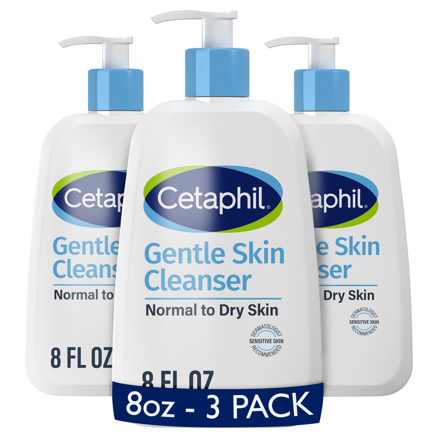 Cetaphil Face Wash, Hydrating Gentle Skin Cleanser for Dry to Normal Sensitive Skin, 8 oz 3 Pack, Fragrance Free, Soap Free and Non-Foaming Beauty & Personal Care Cetaphil