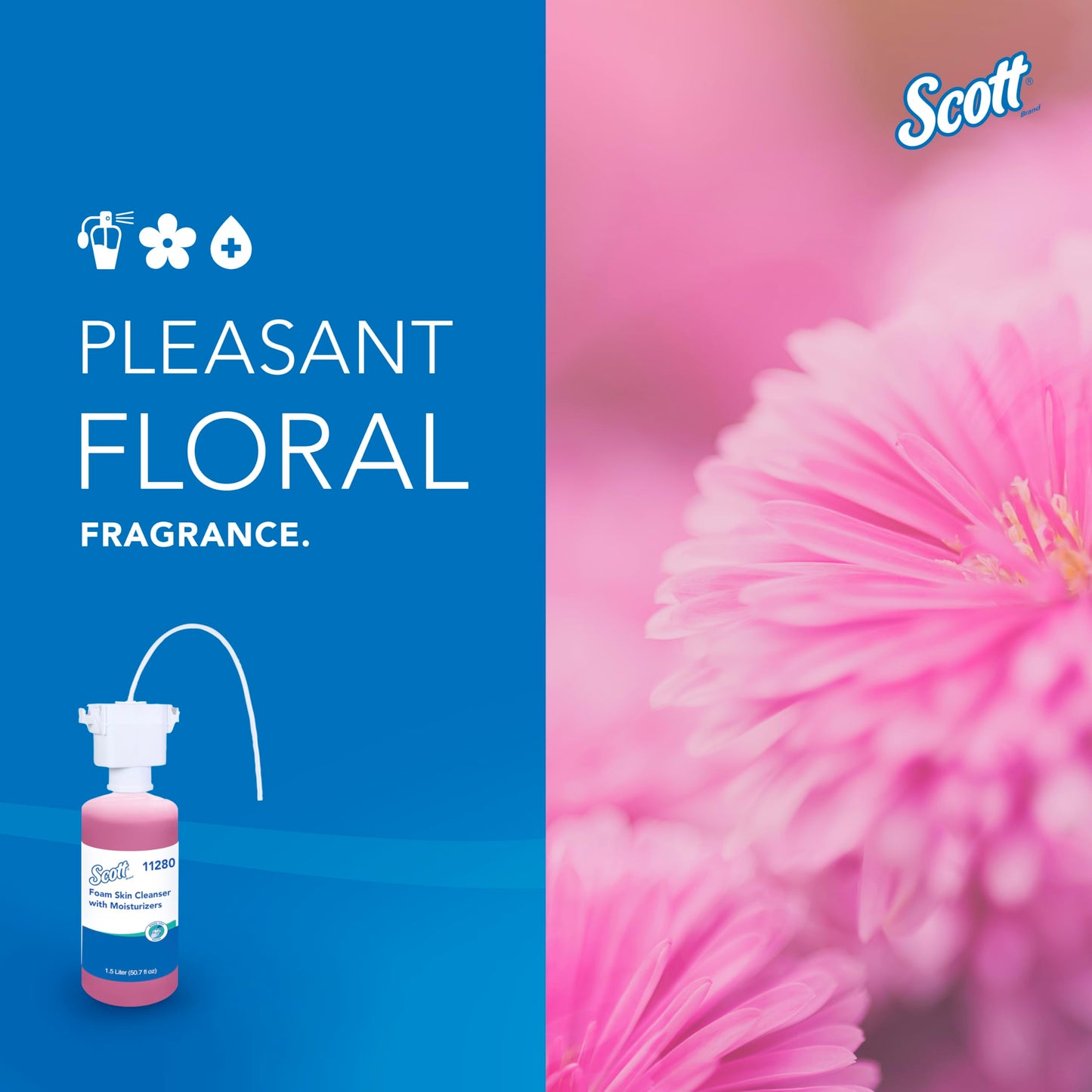 Scott Professional Foam Hand Soap with Moisturizers (11280), 1.5 L, Foaming, Pink, Floral Scent, Under-Counter Refills for Kimberly-Clark Professional Beauty & Personal Care Scott Professional