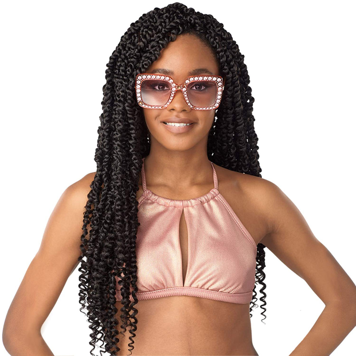 Sensationnel Lulutress Crochet Braiding Hair-Passion Twist 24 Inch,T1B/27