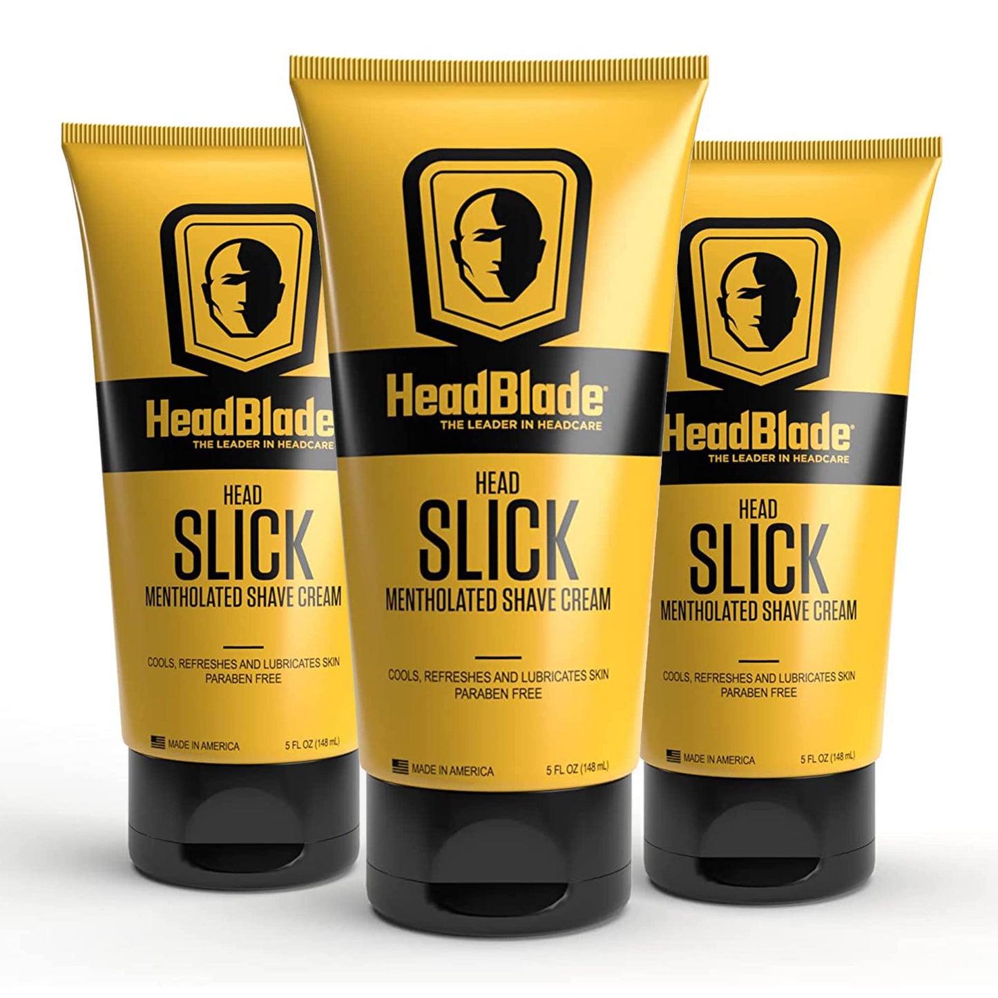 HeadBlade HeadSlick Men's Head & Skull Shaving Cream | No more Nick, Cuts, or Razor Burns | 5 oz (3 Pack) Beauty & Personal Care HeadBlade