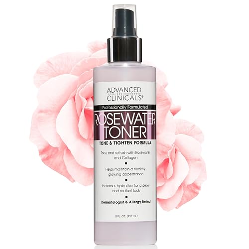 Advanced Clinicals Collagen + Rosewater Facial Mist Toner W/Charcoal & Aloe Vera. Alcohol-Free PH Balancing Formula Detoxifies & Hydrates Skin Beauty & Personal Care Advanced Clinicals