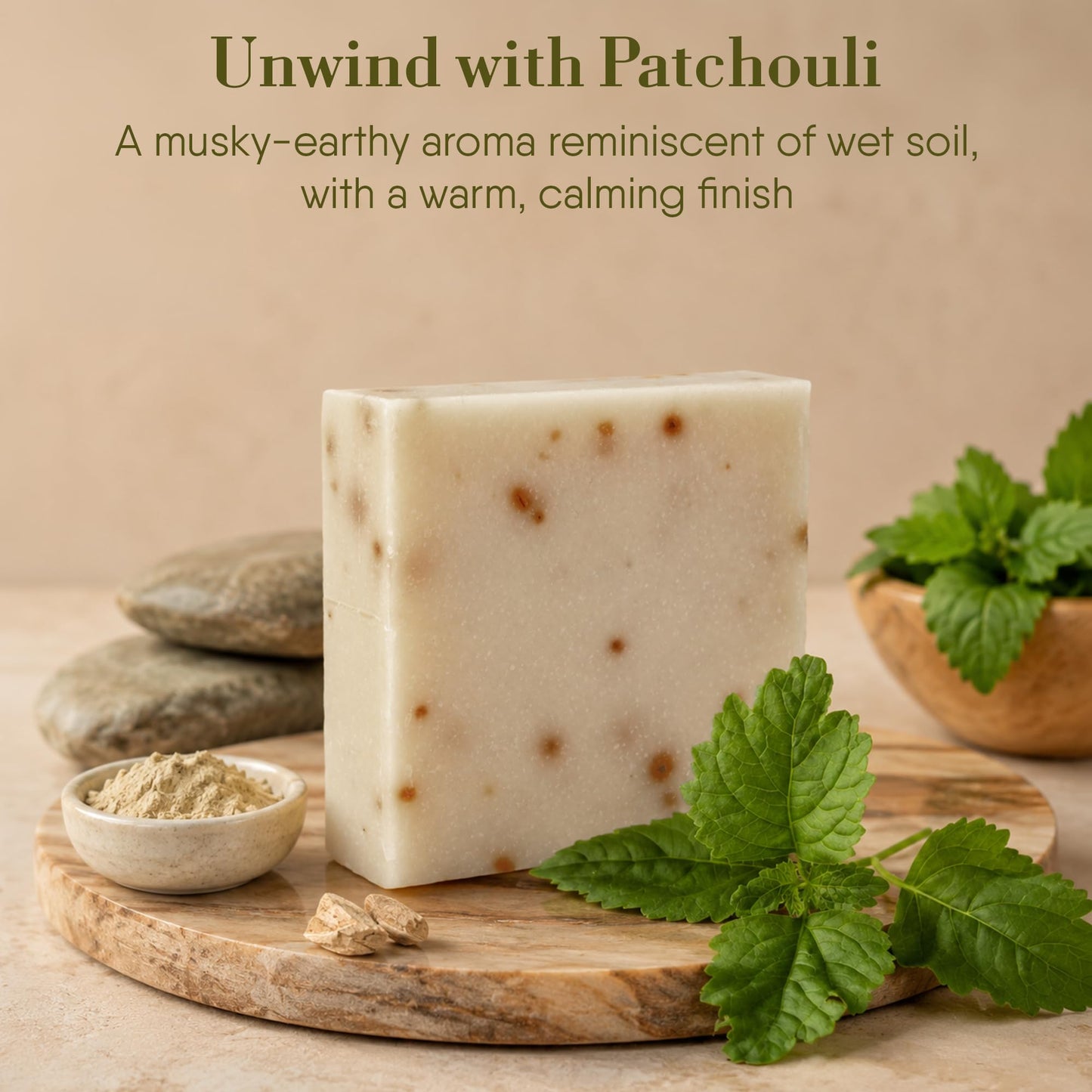 360Feel Patchouli Soap - Made in the USA - Castile Handmade, All Natural, Cold Processed - Infused with Patchouli for Relaxation and Gentle Cleanse Beauty & Personal Care 360Feel