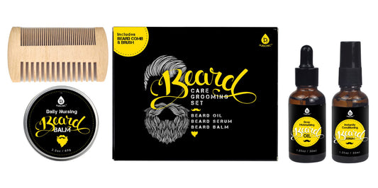 Pursonic Fathers Day Beard Kit Gifts For men - Care Grooming Set-Ultimate - Beard Grooming Kit For Men - Beard Comb, Beard Oil,Beard Balm & Beard Beauty and Personal Care Pursonic
