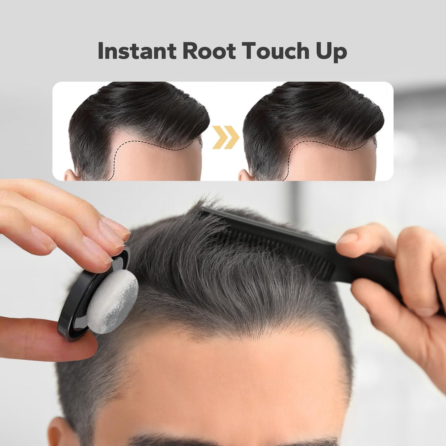 StyleShark Hairline Powder for Women and Men - Stain-Proof Root Touch Up for Thinning Hair, Sweatproof Color (Grey) Beauty & Personal Care StyleShark