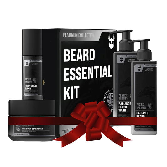 The Aesir's Triumph Beard Grooming Kit - Beard Growth Essentials with Balm, Oil, Wash & Conditioner for Men - Platinum Collection Beauty and Personal Care The Beard Struggle