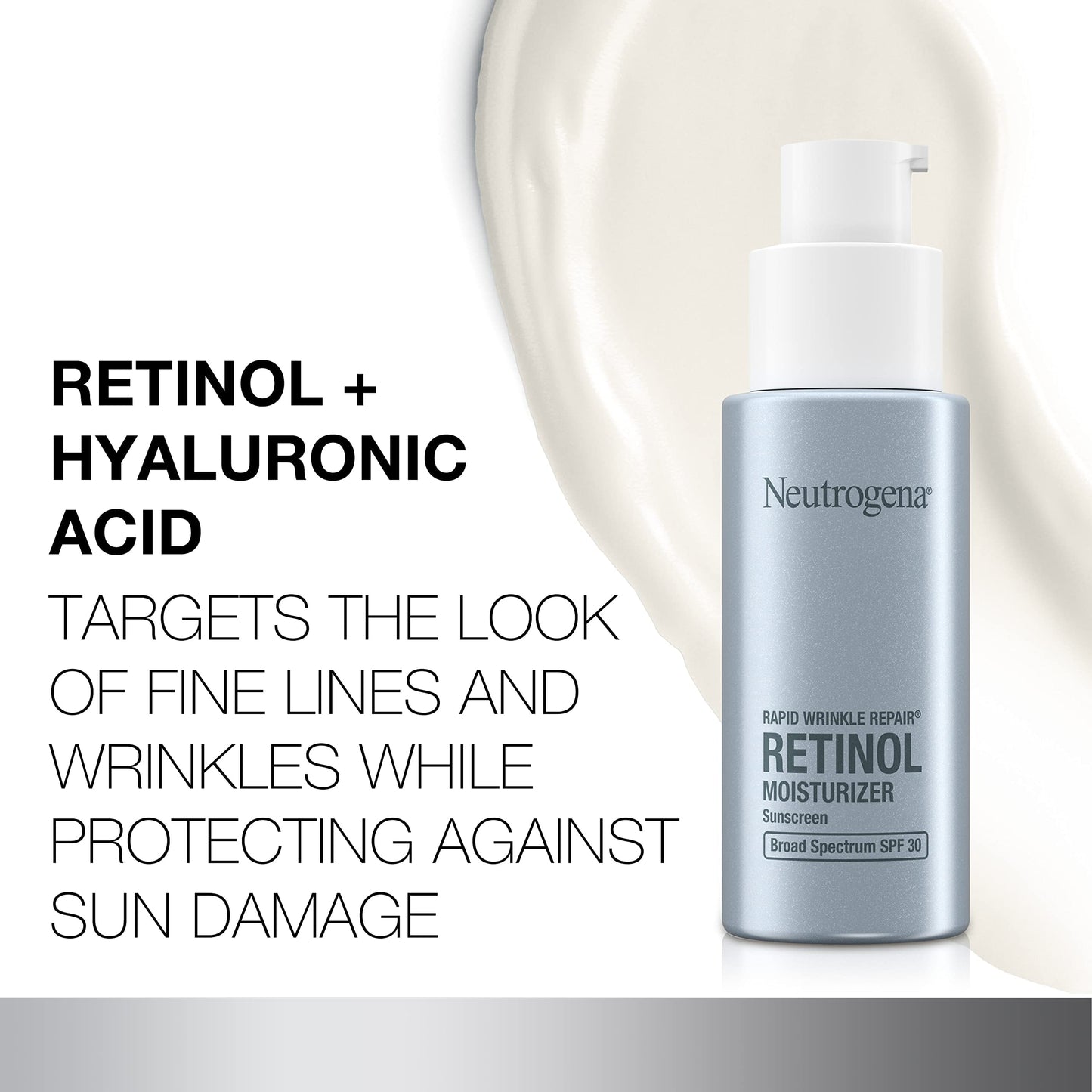 Neutrogena Rapid Wrinkle Repair Retinol Face Moisturizer with SPF 30, Daily Anti-Aging Face Cream, Retinol & Hyaluronic Acid & Trial Size Hydro Boost Beauty & Personal Care Neutrogena