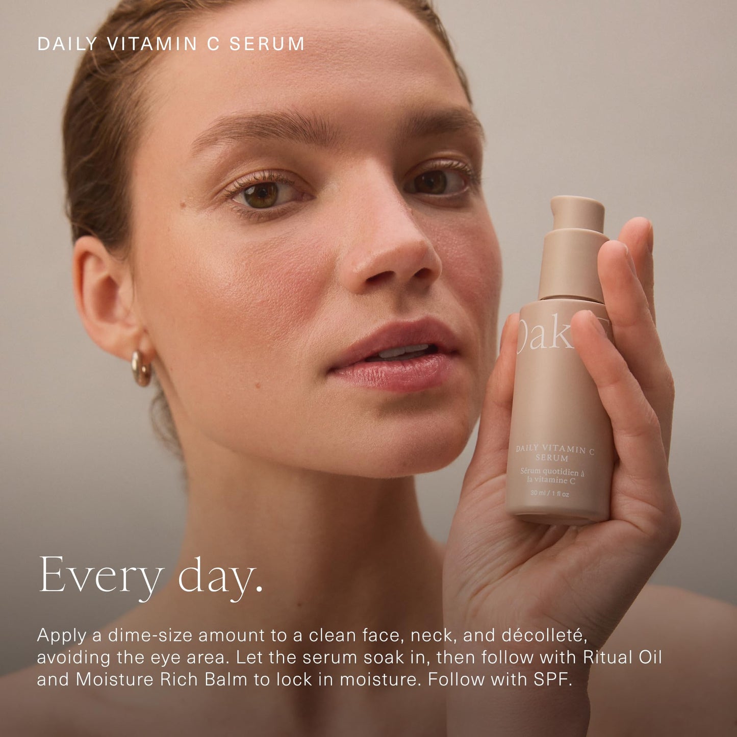 Oak Essentials Daily Vitamin C Serum, Brightening Face Serum with Squalane and Plankton Extract, Helps Reduce Dark Spots and Improve Skin Tone, 1 Fl Beauty & Personal Care Oak Essentials