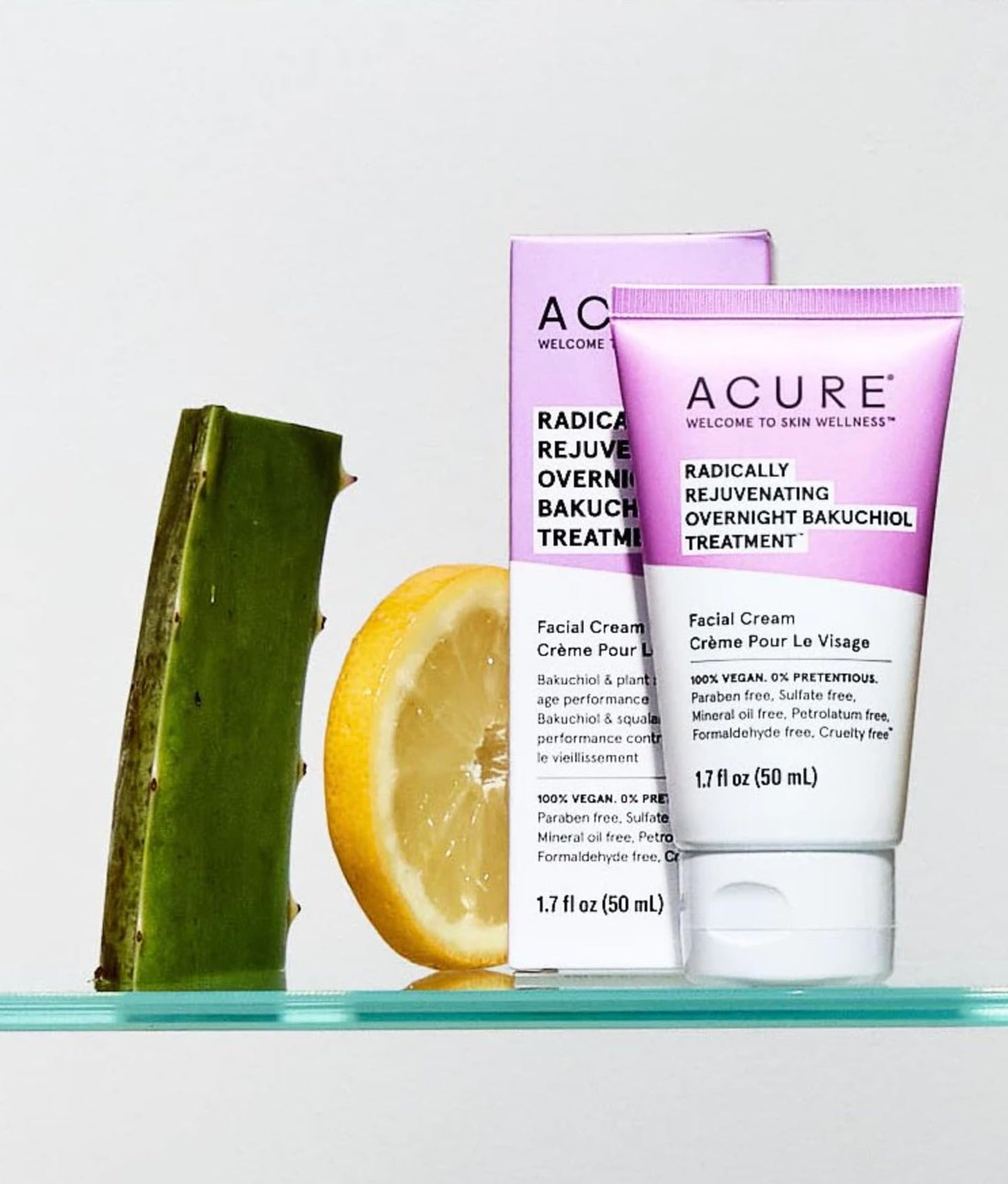 Acure Radically Rejuvenating Bakuchiol Facial Cream - Plant Squalane Retinol Alternative for Overnight Skin Treatment- Vegan Plant-Based Extract Beauty & Personal Care Acure