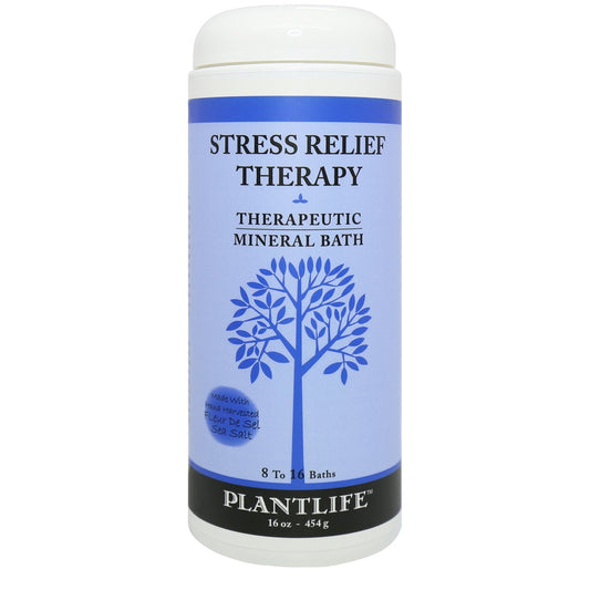 Stress Relief Therapeutic Mineral Bath Salt- 16 oz. Beauty and Personal Care Plantlife