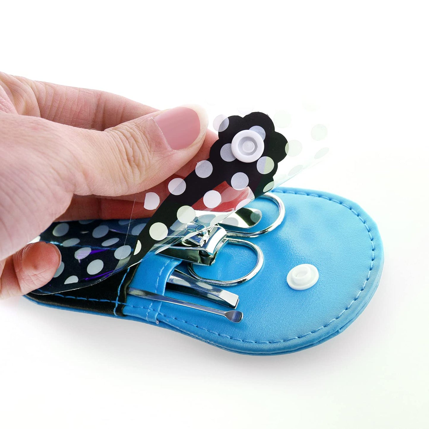 Spove Polka Dot Flip Flop Manicure Sets Manicure Kit Personal Care pack of 6 Blue Beauty & Personal Care SPOVE