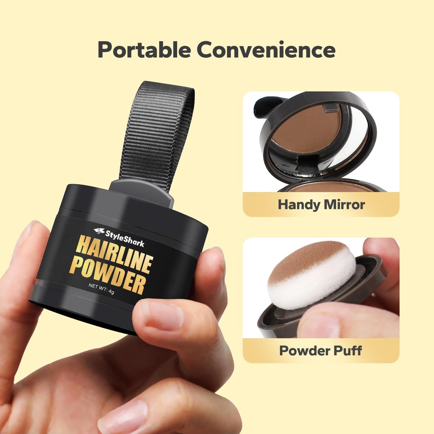 StyleShark Hairline Powder - Sweatproof Root Touch Up and Hair Thinning Cover Up for Women and Men (Auburn) Beauty & Personal Care StyleShark