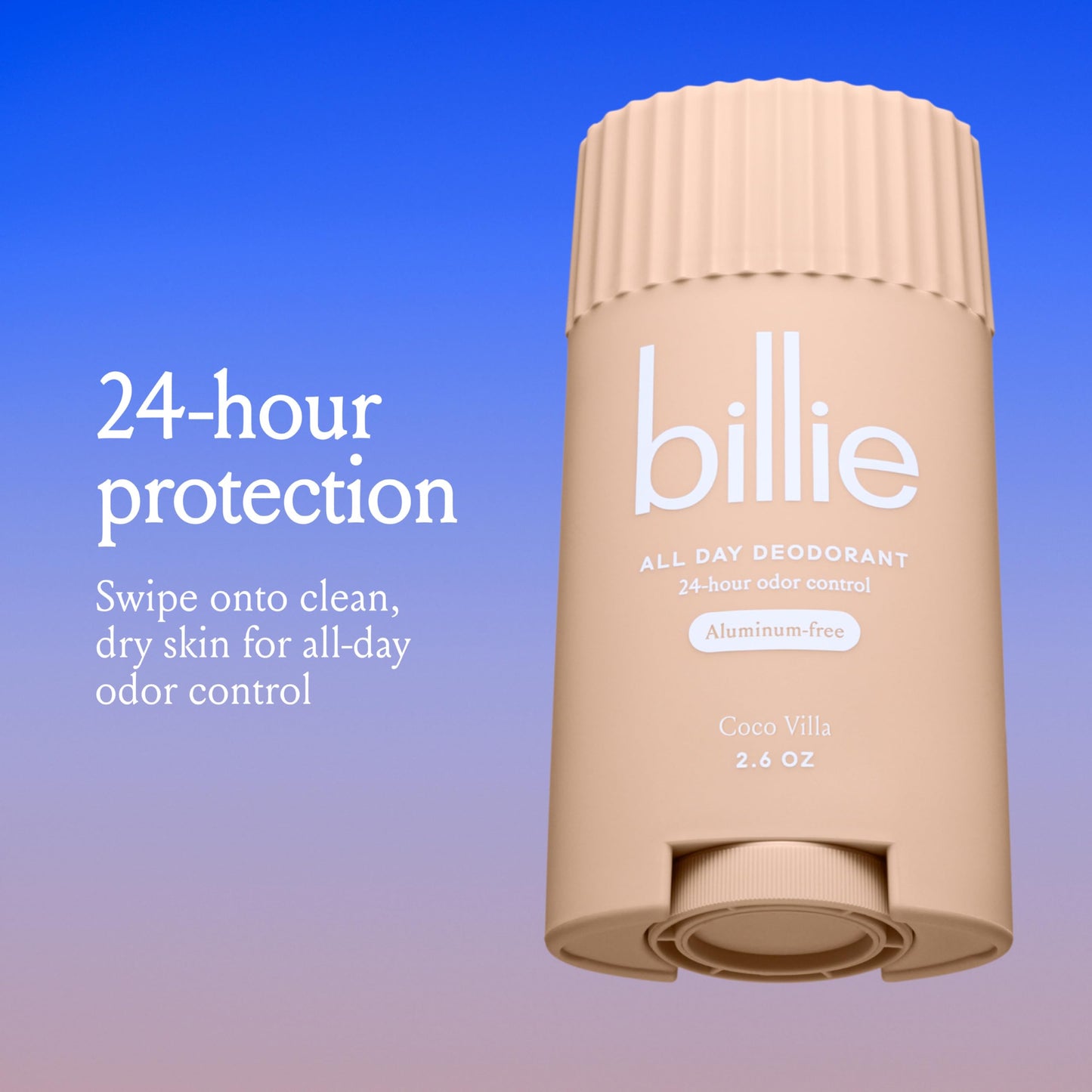 Billie All Day Deodorant, 24-hour Odor Protection, Aluminum-Free, Coco Villa, 2.6oz Beauty and Personal Care Billie