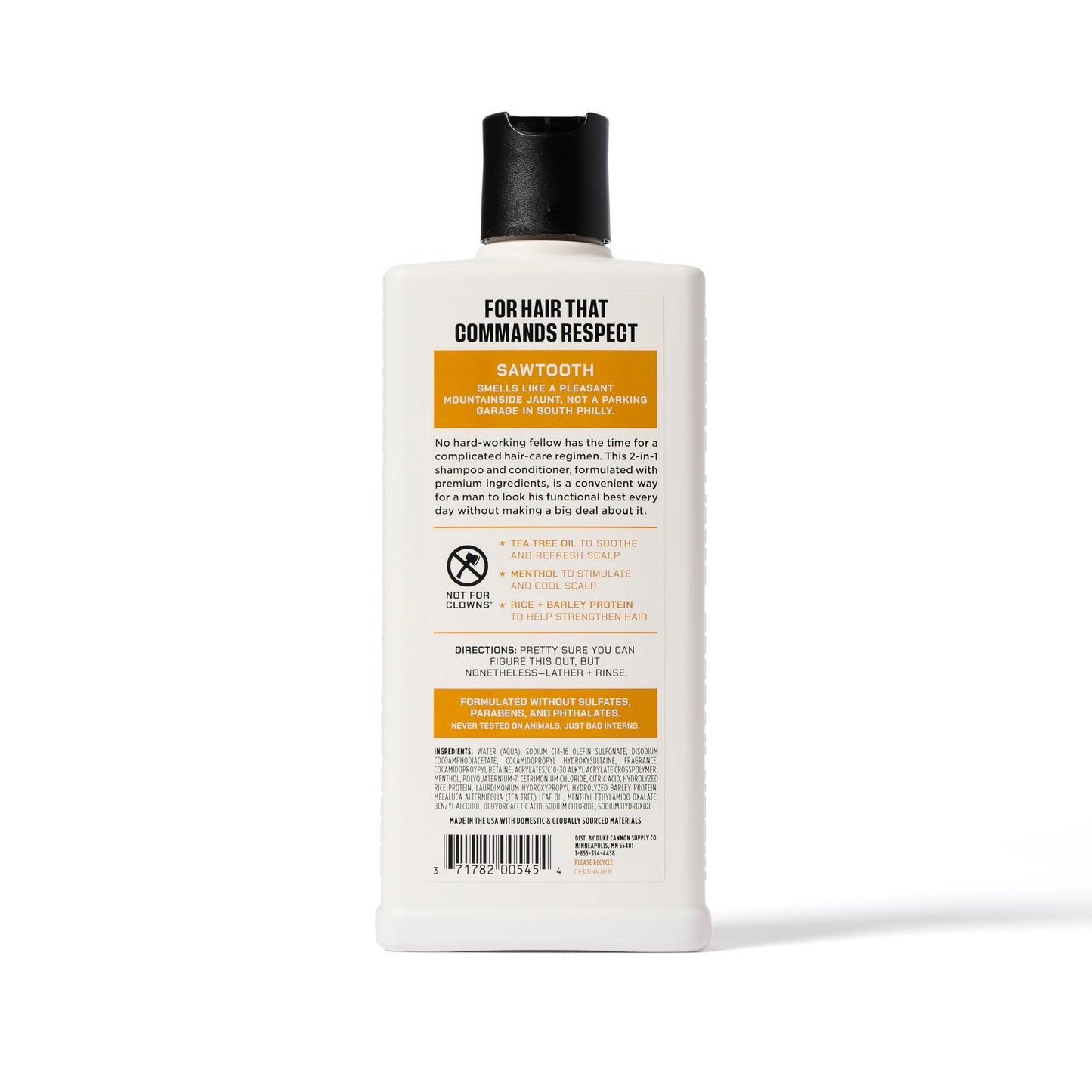 Duke Cannon Supply Co. 2-in-1 Hair Wash - Masculine Scent - Gentle Cleansing Hair Wash For Men - Stimulating Hair Shampoo & Conditioner - Strengthens Beauty & Personal Care Duke Cannon Supply Co.