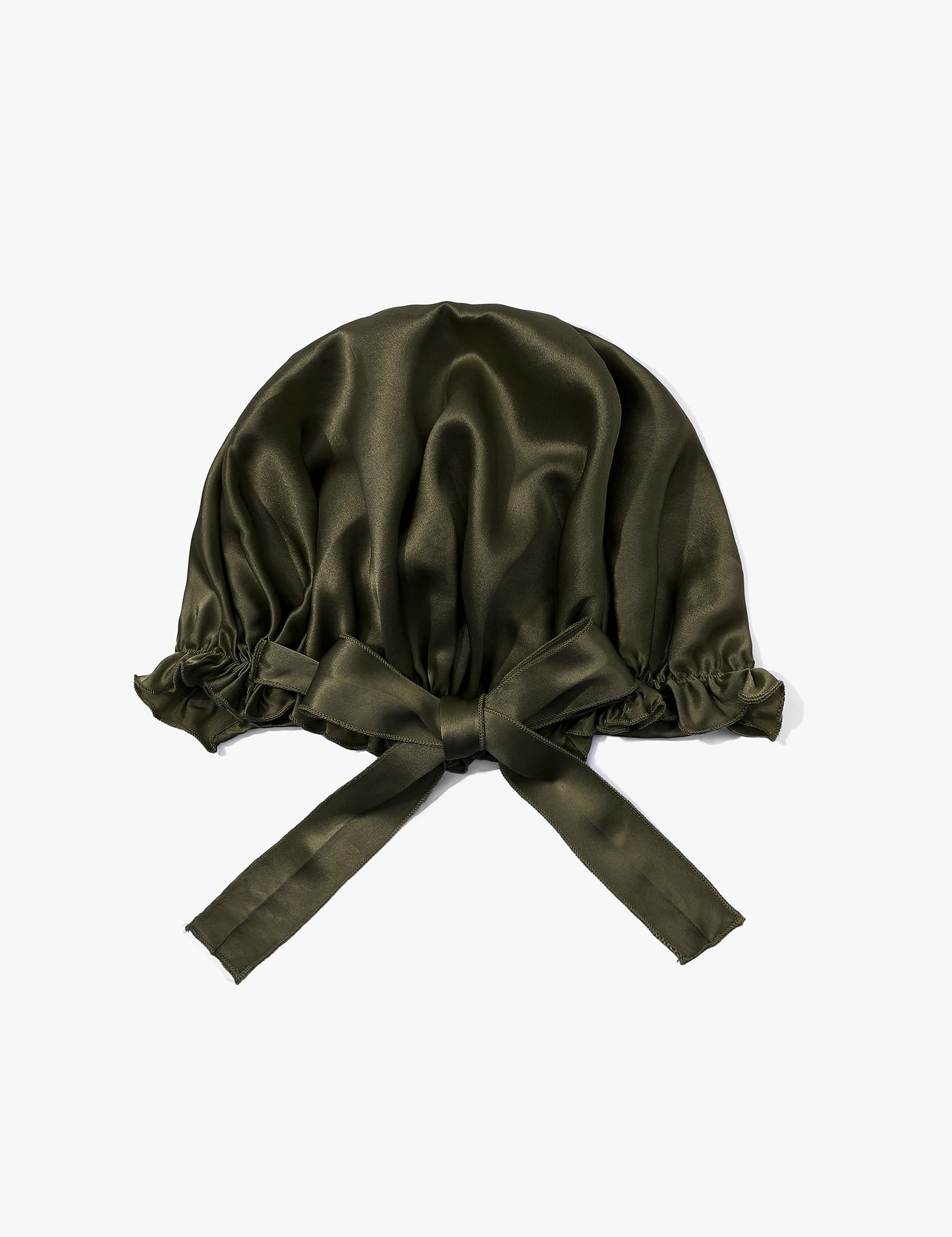 LilySilk Silk Bonnet for Sleeping Womens Sleep Cap 100% 19MM Mulberry Silk for Long Curly Hair Adjustable Stretchy Olive Green Beauty and Personal Care LilySilk