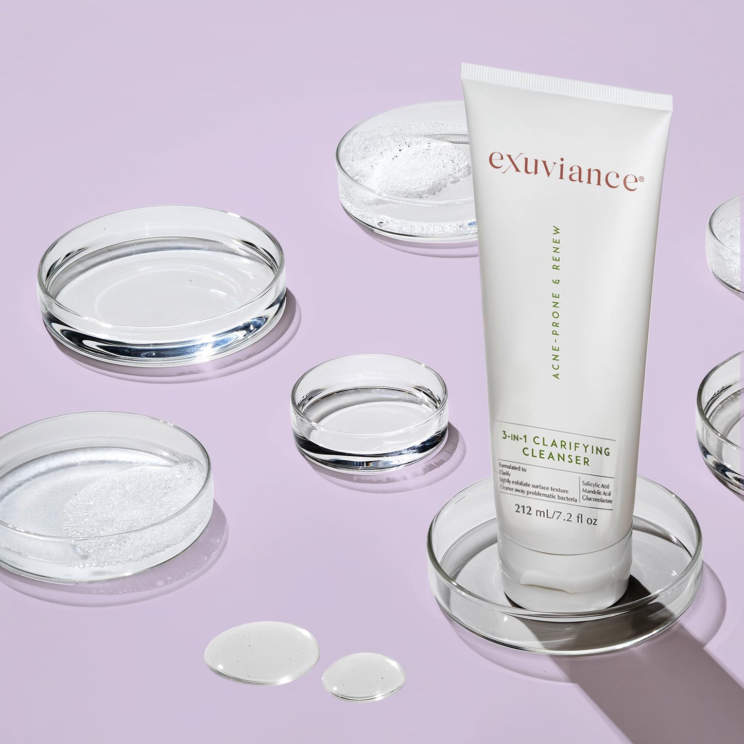 EXUVIANCE 3-in-1 Clarifying Anti-Aging Cleanser 7.2 oz – Salicylic Acid Face Wash for Acne-Prone Skin, Oil Control, Makeup Removal & Exfoliation Beauty & Personal Care EXUVIANCE