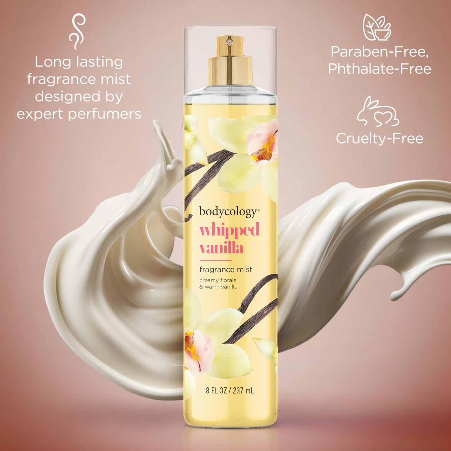 Bodycology Long-Lasting Fragrance Body Mist, Whipped Vanilla, 8 fl oz (Pack of 2) Beauty & Personal Care Bodycology