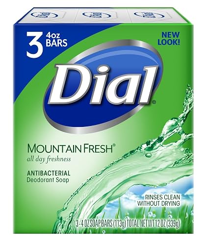 Dial Antibacterial Bar Soap, Mountain Fresh, 4 Ounce, 3 Bars Beauty & Personal Care Dial