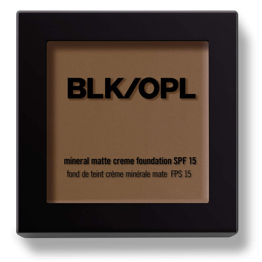 BLK/OPL Mineral Matte Creme Powder Foundation, True Color - SPF 15 Buildable & Blendable Face Foundation Makeup with Matte Finish - Full Coverage,