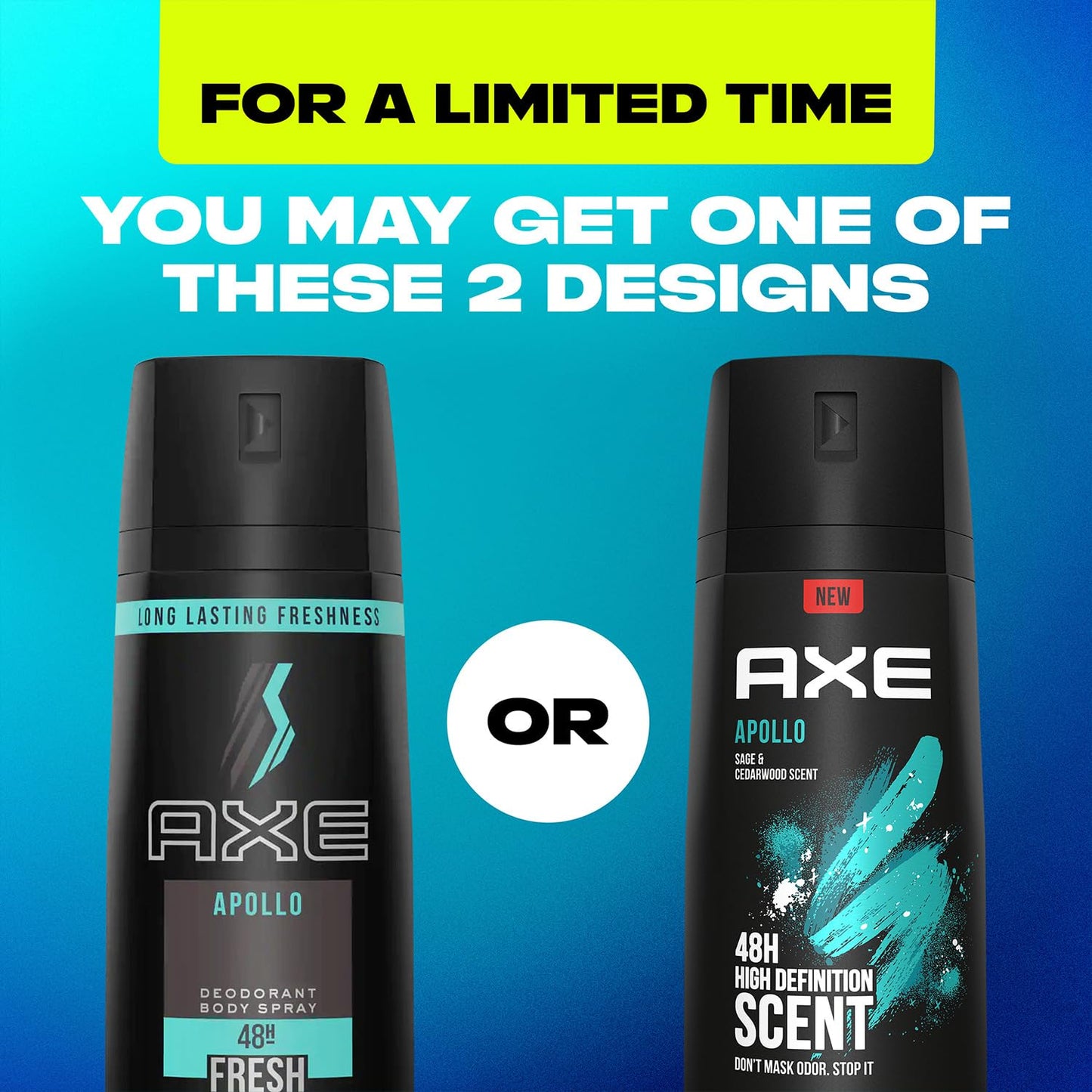 AXE Men Travel Deodorant, Aluminum-Free, Bodyspray, Apollo 6-Pack – 48H Anti-Sweat Protection, TSA-Approved Body Spray, 1 Oz Ea Beauty & Personal Care AXE