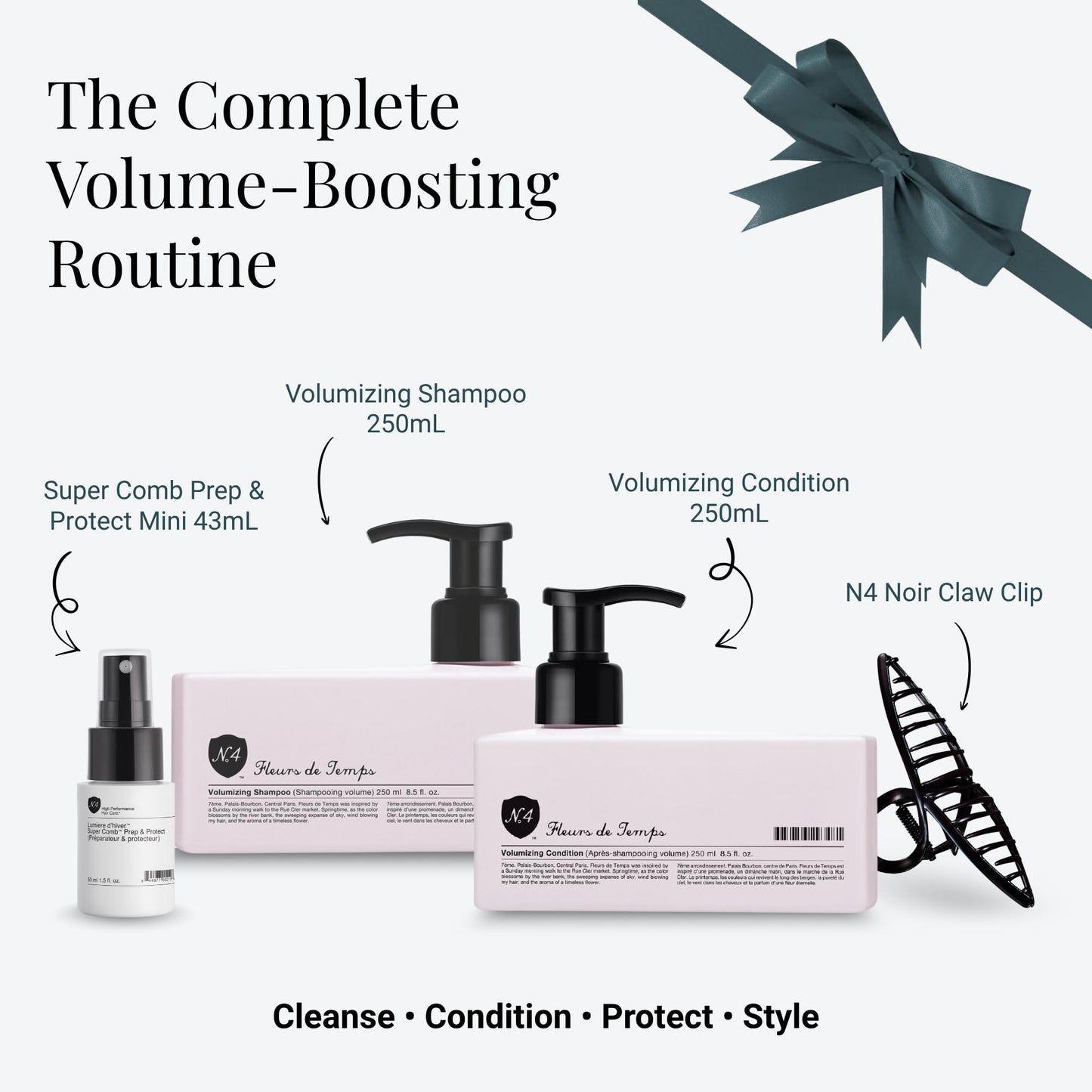 Number 4 Volumizing Gift Set - Lightweight Shampoo, Conditioner & Styling Products for Fine or Flat Hair - Sulfate-Free, Vegan, Color-Safe Hair Care Beauty & Personal Care Number 4