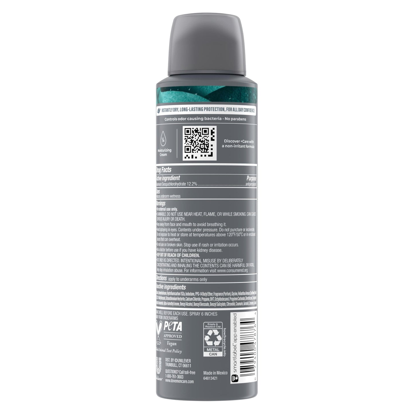 Dove Men+Care Antiperspirant Dry Spray 72H Protection Eucalyptus + Birch With a Plant-Based moisturizer 3.8 OZ Beauty & Personal Care Dove