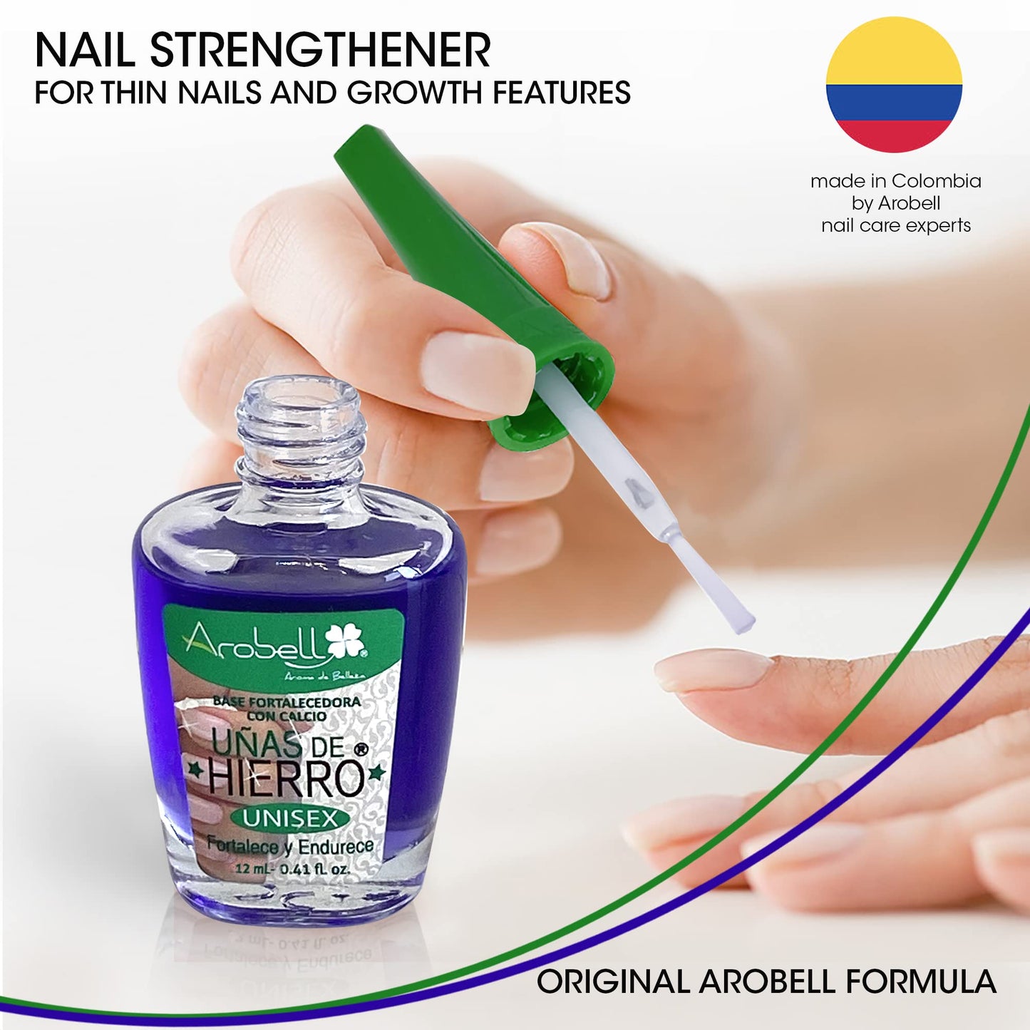 Arobell Iron Nail Hardener, No more brittle nails, for Unisex, 0.4 Ounce Beauty & Personal Care AROBELL