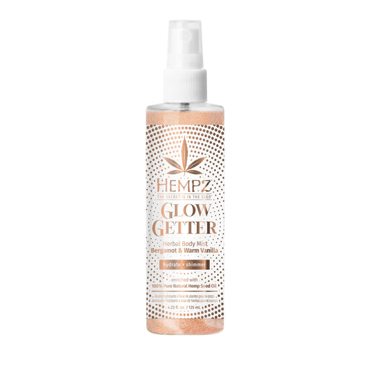 Hempz NEW Glow Getter Hydrating Body Mist, Perfume Shimmer Spray with sparkle 4.22 oz. Beauty & Personal Care Hempz