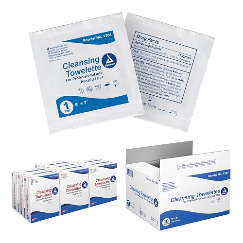 Dynarex Cleansing Towelette, 100 Count (Pack of 5) Beauty & Personal Care Dynarex