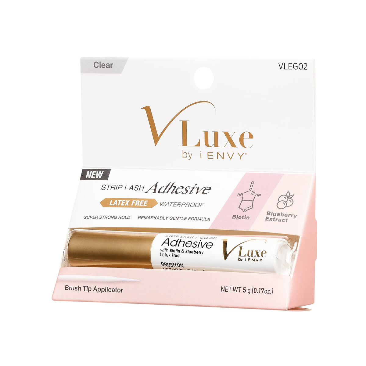 V Luxe by iEnvy Waterproof Strip Lash Adhesive Clear, Latex-FREE, Biotin Infused Beauty & Personal Care i•ENVY