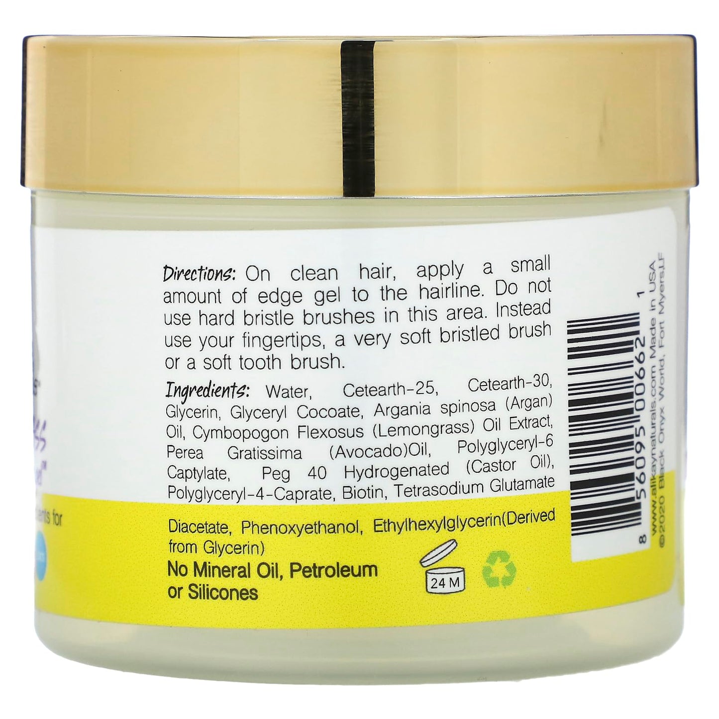 Alikay Naturals Lemongrass Stay & Lay Edge Gel 4 oz Beauty & Personal Care Alikay Naturals