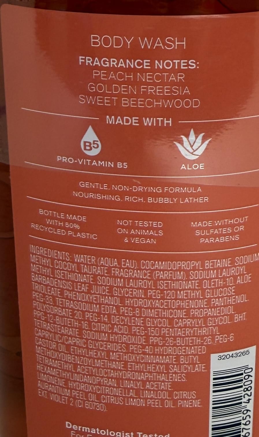 Bath & Body Works Peach Blossom & Nectar Body Wash - Sweet Peach Floral Daily Shower Gel Beauty & Personal Care Bath & Body Works