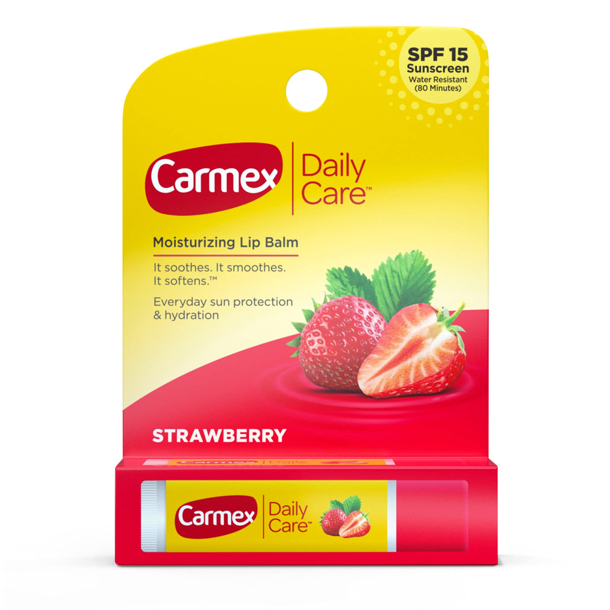 Carmex Click-Stick Moisturizing Lip Balm SPF 15 Strawberry 0.15 oz (Pack of 6) Beauty & Personal Care Carmex