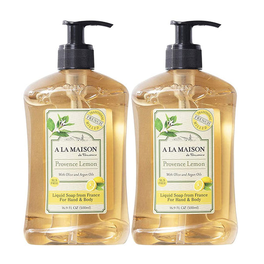 A LA MAISON Provence Lemon Liquid Hand Soap - Triple French Milled Natural Moisturizing Soap (16.9 oz Bottle) Beauty & Personal Care A LA MAISON