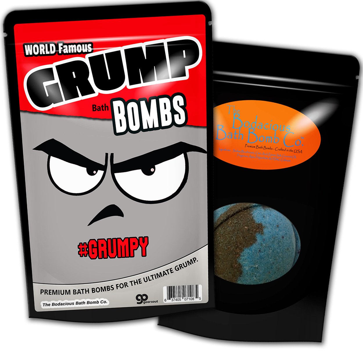 Giant Grump Bath Bombs XL Bath Balls Funny Bathbombs for Men Black and Blue Bath Fizzers Fun Old Man Gags Stocking Stuffers for Dads Grandpa Gags 2… Beauty & Personal Care The Bodacious Bath Co.