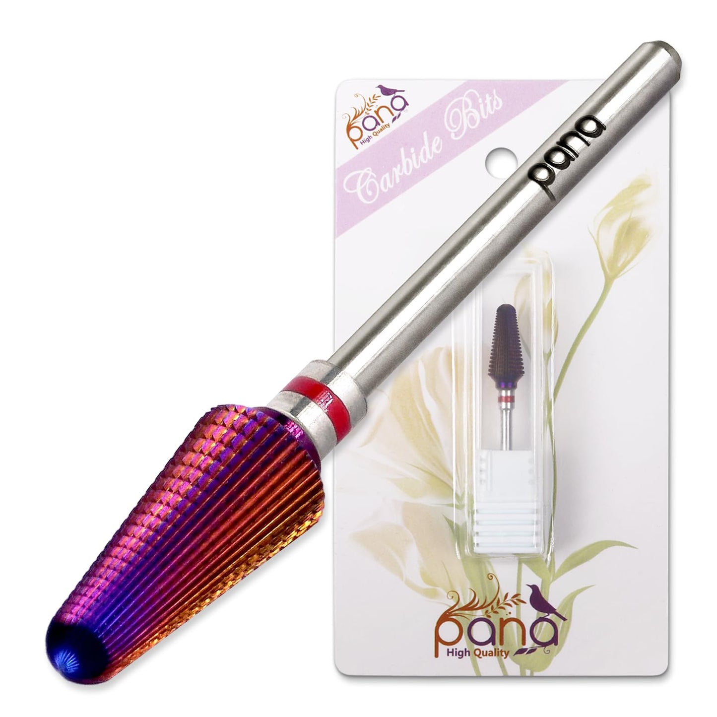 PANA 3/32" Purple Tornado Carbide Nail Drill Bit for Acrylics, Nail Extension, Gel Polish Removal Nail Salon Manicure Pedicure Electric File Tools Beauty & Personal Care PANA
