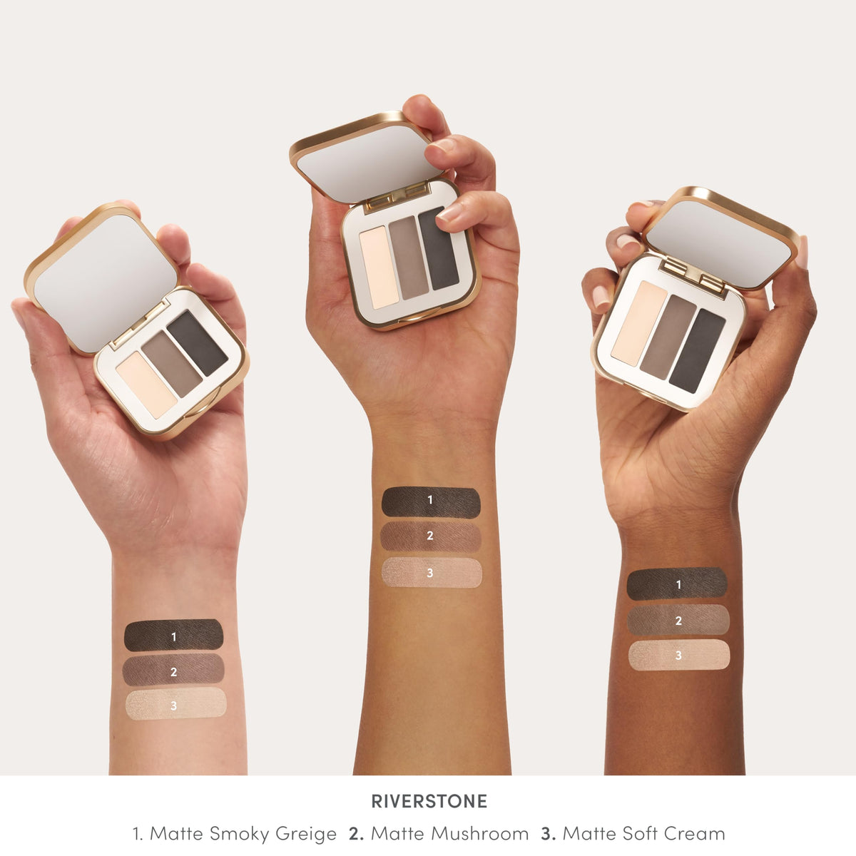 jane iredale PurePressed Eye Shadow Triple Riverstone