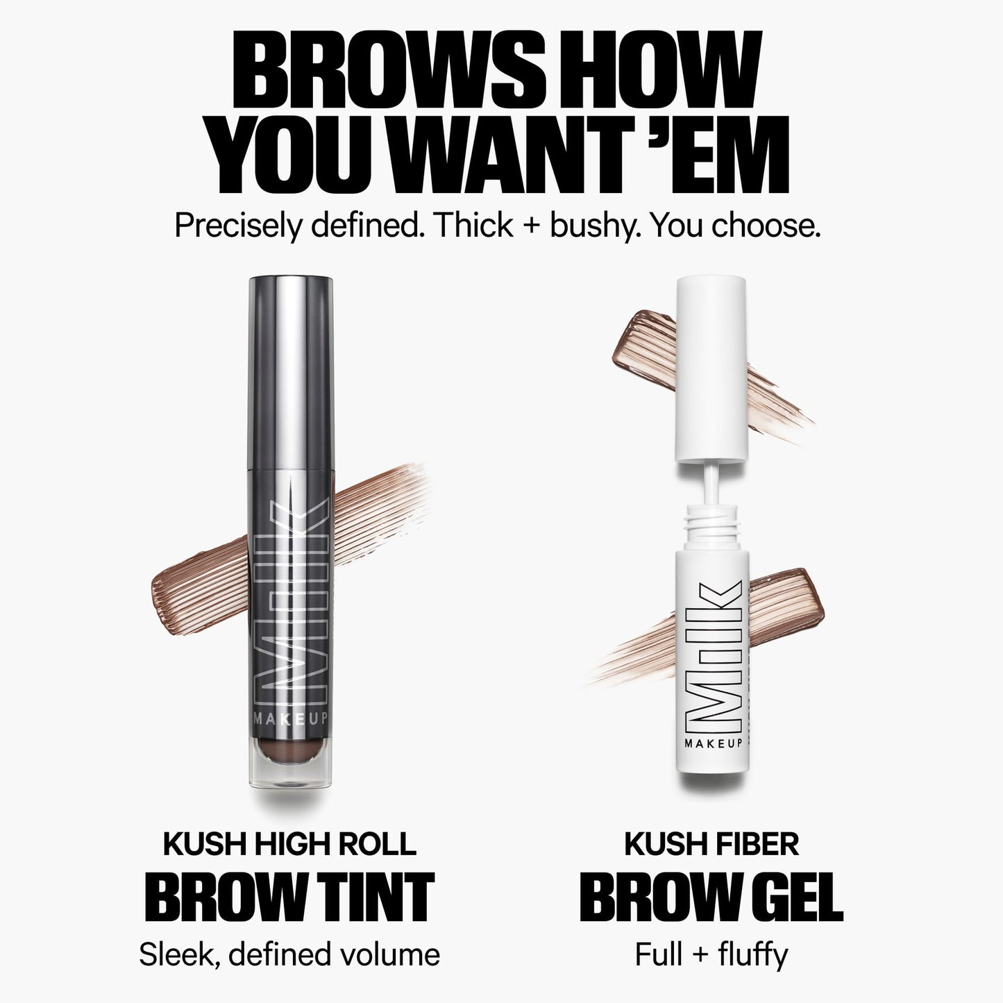 Milk Makeup KUSH Fiber Brow Gel - Tinted Gel Fluffs, Fills + Holds Eyebrows for a Fuller, Natural Look - Conditioning, Vegan Formula - Herb (Medium Beauty & Personal Care Milk Makeup