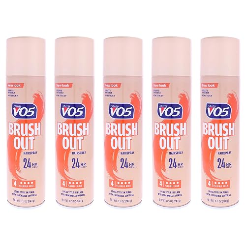 Alberto VO5 Crystal Clear Brush Out Hair Spray for Unisex - 8.5 oz Hair Spray - Pack of 5 Beauty & Personal Care VO5