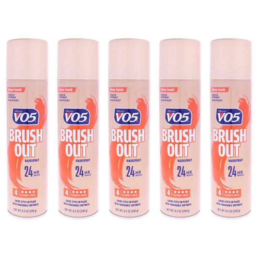 Alberto VO5 Crystal Clear Brush Out Hair Spray for Unisex - 8.5 oz Hair Spray - Pack of 5 Beauty & Personal Care VO5