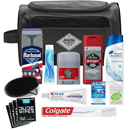 Convenience Kits International Men's Premium 15-Piece Kit wth Travel Size TSA Compliant Essentials, Featuring: Head & Shoulders Dandruff Shampoo Beauty & Personal Care Convenience Kits International