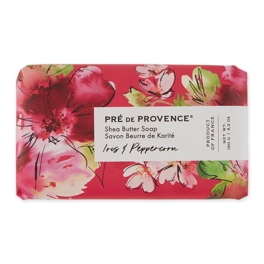 Pre de Provence Wrapped Artisanal Soap Bar, Organic Shea Butter Enriched, Natural French Skincare, Quad Milled for a Rich Smooth Lather, Iris Beauty & Personal Care Pre de Provence