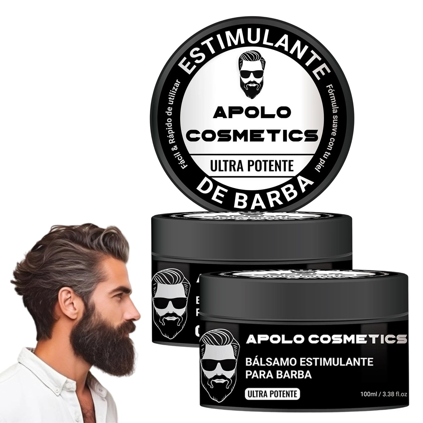 Para Barba, Shea Moisture Beard Balm for Men, Crecimiento De Barba Para Hombre, Beard Growth Vitamins, Estimulante De Barba Ultra Potente, Strengthens Beauty and Personal Care apolo cosmetics