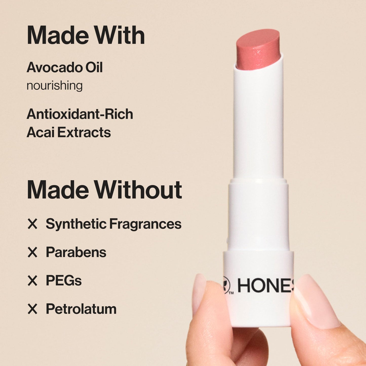 Honest Beauty Moisturizing Vegan Tinted Lip Balm, Antioxidant-Rich, Acai Extracts Avocado Oil, Paraben and Cruelty-Free, Plum Drop Beauty & Personal Care Honest Beauty