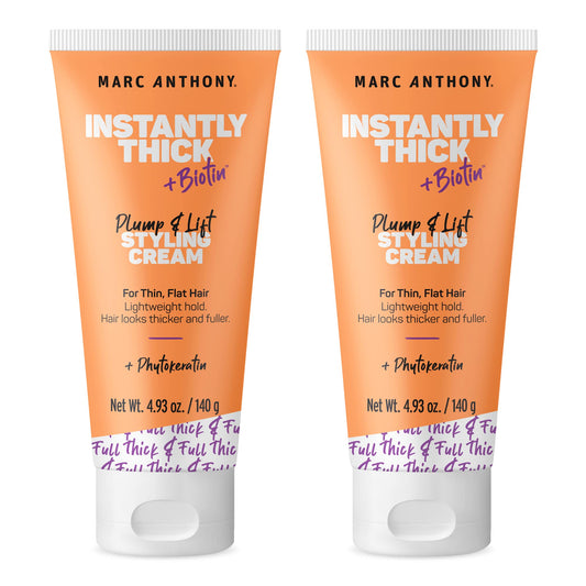 Marc Anthony Instantly Thick Styling Hair Cream (2-Pack) - Vitamin E & Biotin for Thicker, Fuller Hair with Lightweight Hold - Volumizing Product Beauty & Personal Care Marc Anthony