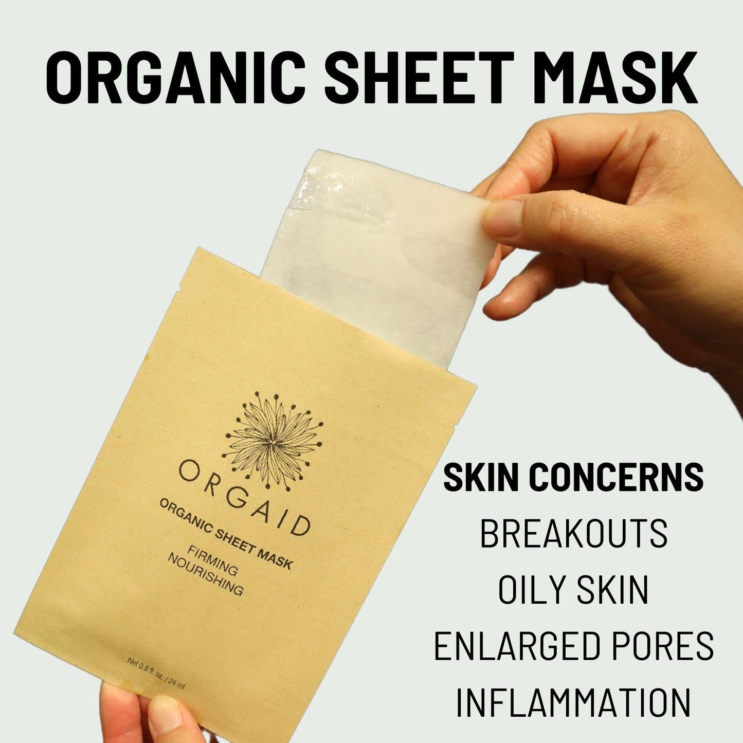 ORGAID Organic Sheet Mask | Made in USA (pack of 4) (Firming & Nourishing) Beauty & Personal Care ORGAID
